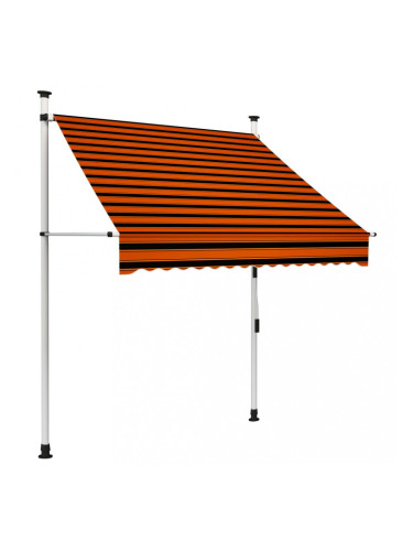 Sonata Ръчно прибиращ се сенник, 150 см, оранжево и кафяво
