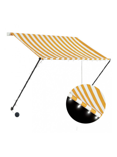 Sonata Сенник с падащо рамо с LED, 150x150 см, жълто и бяло