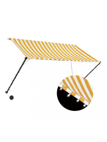 Sonata Сенник с падащо рамо с LED, 250х150 см, жълто и бяло