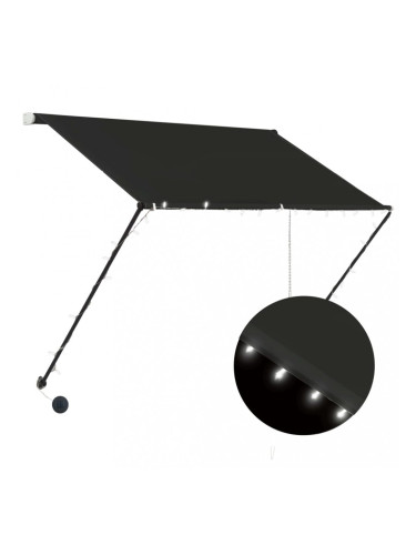 Sonata Сенник с падащо рамо с LED, 150x150 см, антрацит