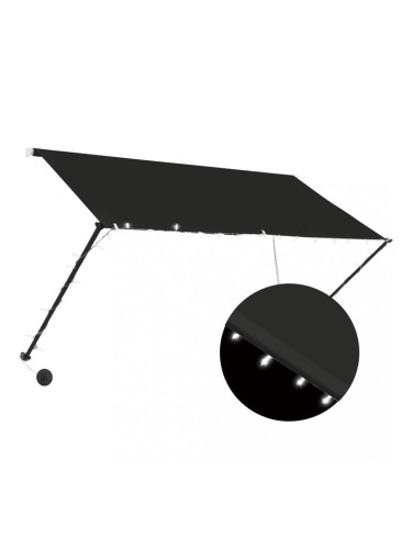 Sonata Сенник с падащо рамо с LED, 250х150 см, антрацит