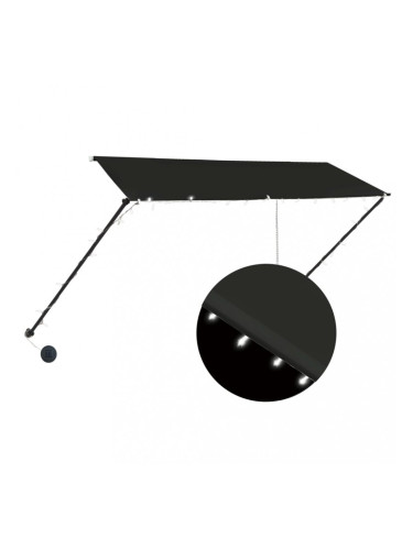 Sonata Сенник с падащо рамо с LED, 300х150 см, антрацит