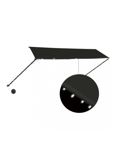 Sonata Сенник с падащо рамо с LED, 350x150 см, антрацит