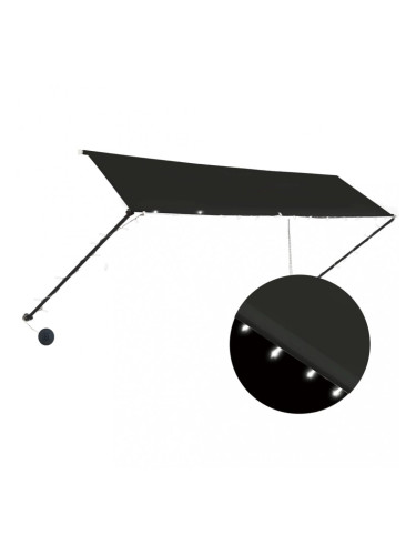 Sonata Сенник с падащо рамо с LED, 400x150 см, антрацит