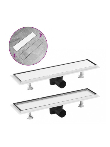 Sonata Душ канал с 2-в-1 капак, 53x14 см, неръждаема стомана