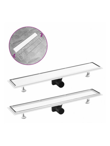 Sonata Душ канал с 2-в-1 капак, 73x14 см, неръждаема стомана