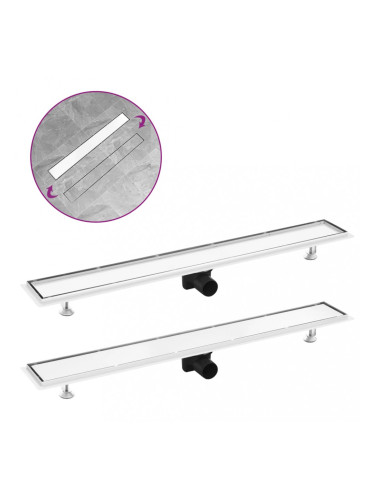 Sonata Душ канал с 2-в-1 капак, 93x14 см, неръждаема стомана