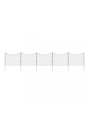 Sonata Ниска аркообразна ограда за езерце, 77,5x64 см, зелена