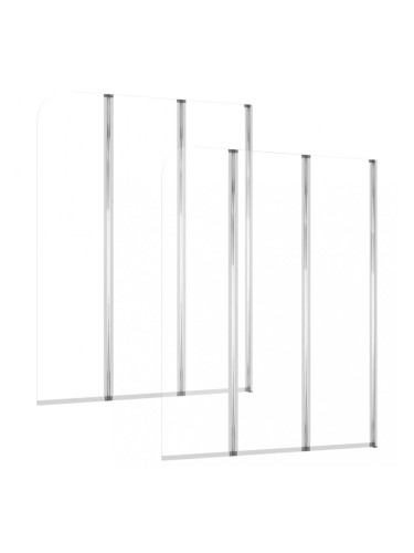 Sonata Душ кабини, 2 бр, 104x130 см, закалено стъкло, прозрачни