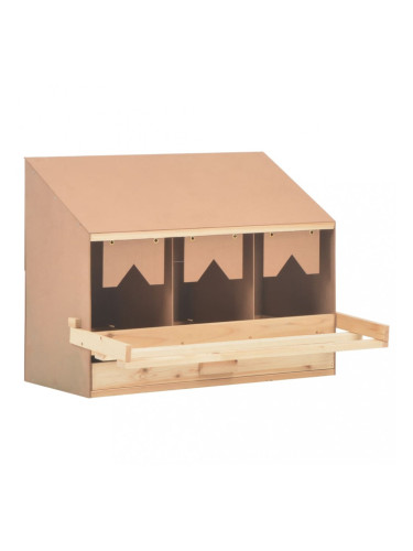Sonata Пилешка гнездилка, 3 отделения, 72x33x54 см, бор масив