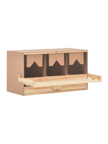 Sonata Пилешка гнездилка, 3 отделения, 72x33x38 см, бор масив