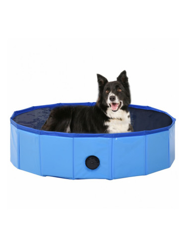 Sonata Сгъваем басейн за кучета, син, 80x20 см, PVC