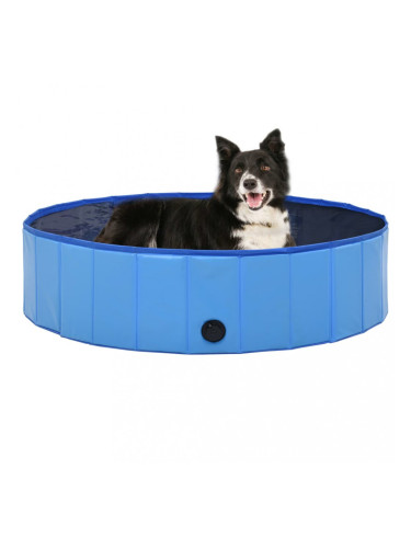 Sonata Сгъваем басейн за кучета, син, 120x30 см, PVC