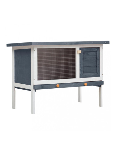 Sonata Външна клетка за зайци, 1 отделение, сива, дърво