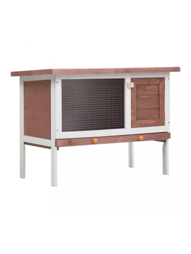 Sonata Външна клетка за зайци, 1 отделение, кафява, дърво