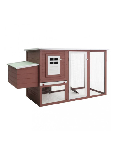 Sonata Кокошарник за открито с 1 отделение за яйца, кафяв, дървен