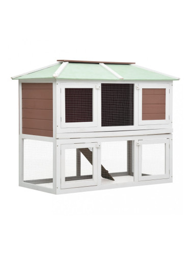 Sonata Клетка за зайци на две нива, кафява, дърво