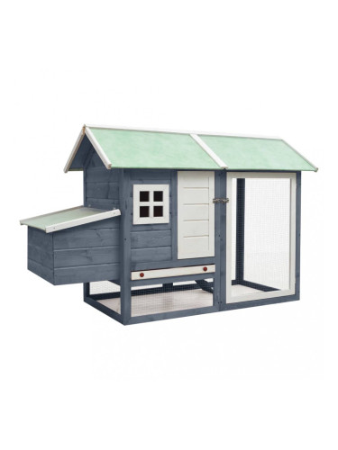 Sonata Клетка за пилета, сива, 170x81x110 см, чам и ела масив