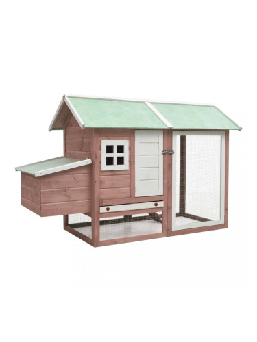 Sonata Клетка за пилета, мока, 170x81x110 см, чам и ела масив