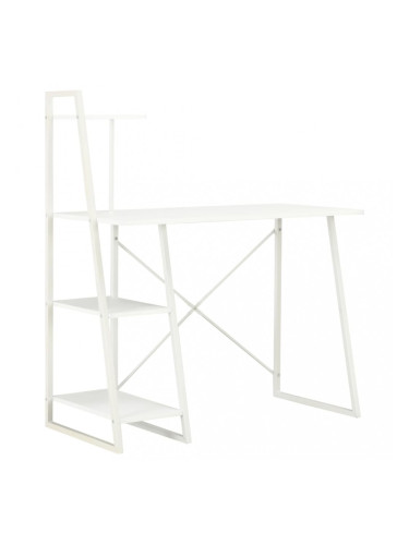 Sonata Бюро с модул с рафтове, бяло, 102x50x117 см