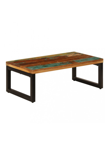 Sonata Маса за кафе, 100x50x35 см, регенерирано дърво масив и стомана