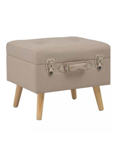 Sonata Табуретка за съхранение, 40 см, бежова, текстил