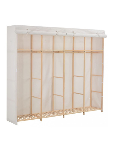 Sonata Гардероб, бял, 200x40x170 см, текстил