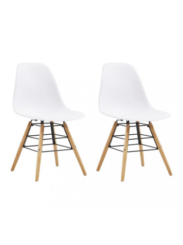 Sonata Трапезни столове, 2 бр, бели, пластмаса