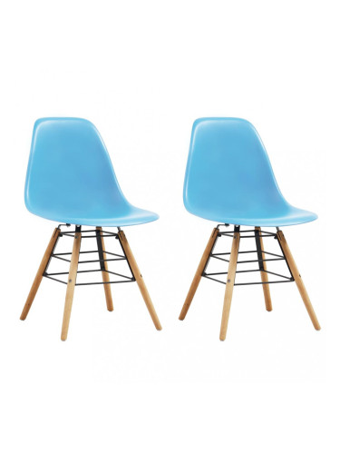 Sonata Трапезни столове, 2 бр, сини, пластмаса