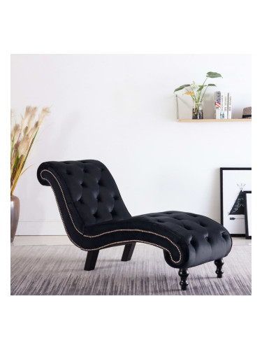 Sonata Кушетка, черна, кадифе