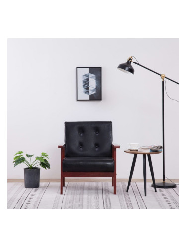 Sonata Фотьойл, черен, изкуствена кожа