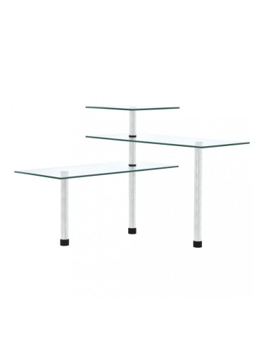 Sonata 3-етажен ъглов кухненски рафт, закалено стъкло