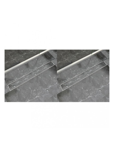 Sonata Линейни сифони, 2 бр, 930x140 мм, неръждаема стомана