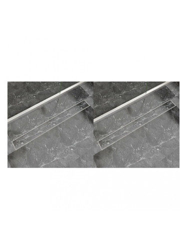 Sonata Линейни сифони, 2 бр, 1030x140 мм, неръждаема стомана