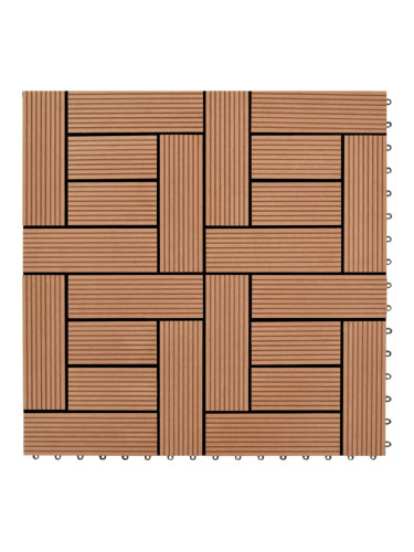 Sonata 22 бр декинг плочки, 30x30 см, 2 кв.м., WPC, кафяви
