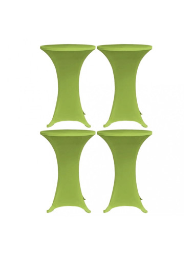 Sonata Покривки за маси, еластични, 4 бр, 70 см, зелени