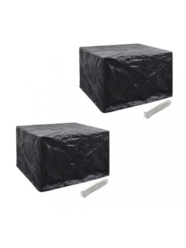 Sonata Калъфи за полиратанова градинска мебел 2 бр 8 капси 113x113 см