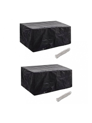 Sonata Калъфи за полиратанова градинска мебел 2 бр 8 капси 180x140 см