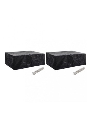 Sonata Калъфи за градински мебели, 2 бр, 8 капси, 242x162x100 см