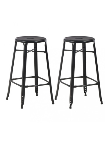 Sonata Бар столове, 2 бр, черни, стомана