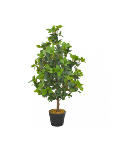 Sonata Изкуствено растение лаврово дърво със саксия, зелено, 90 см