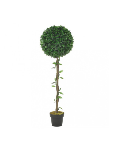 Sonata Изкуствено растение лавър със саксия, зелено, 130 см