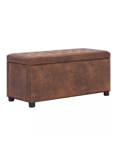 Sonata Табуретка ракла, 87,5 см, кафява, изкуствен велур