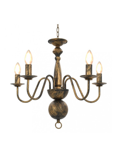 Sonata Полилей, антично черно, 5 х Е14 крушки