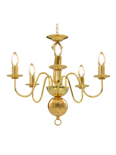 Sonata Полилей, златист, 5 х Е14 крушки