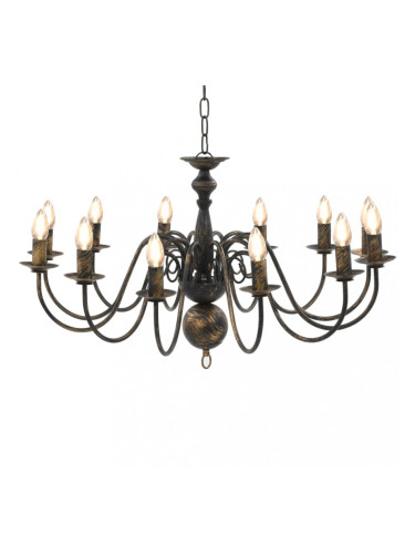 Sonata Полилей, антично черно, 12 х Е14 крушки