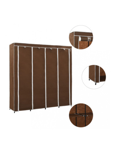 Sonata Гардероб с 4 отделения, кафяв, 175x45x170 см