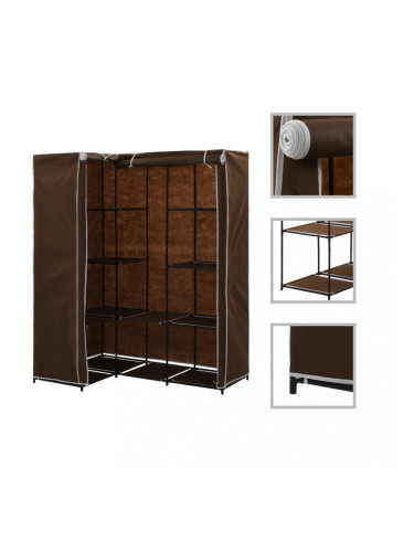 Sonata Ъглов гардероб, кафяв, 130x87x169 см