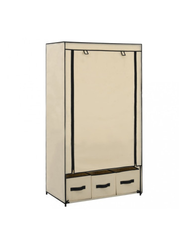 Sonata Гардероб, кремав, 87x49x159 см, текстил