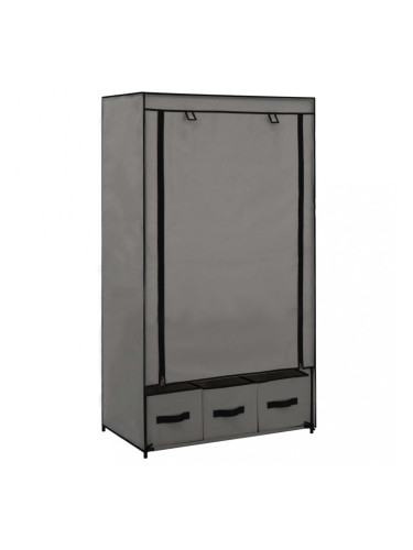 Sonata Гардероб, сив, 87x49x159 см, текстил
